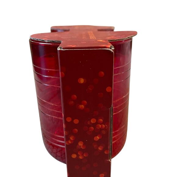 Set of 2 RED Double Old Fashioned Cocktail Glasses Christmas Holiday New - Picture 10 of 10